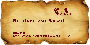 Mihalovitzky Marcell névjegykártya